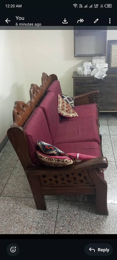 pure sheeshsm wood sofa