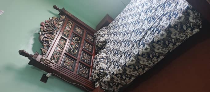 King Size Bed With 2 side Tables & dressing for Sale