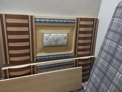 Bed and 2, door almari brand new condition urgent sale