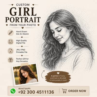 Realistic Pencil Sketch Portraits | Custom Handmade Gifts | Lahore Ar