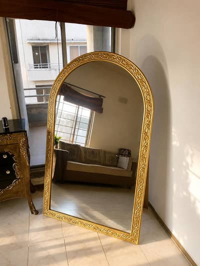 Royal Arched Gold Full-Length Mirror