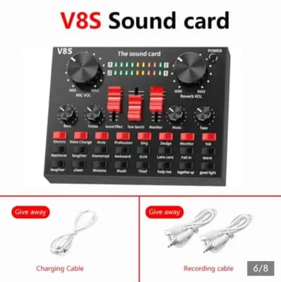 V8S Live Sound Card Audio Interface with Bluetooth - Brand New