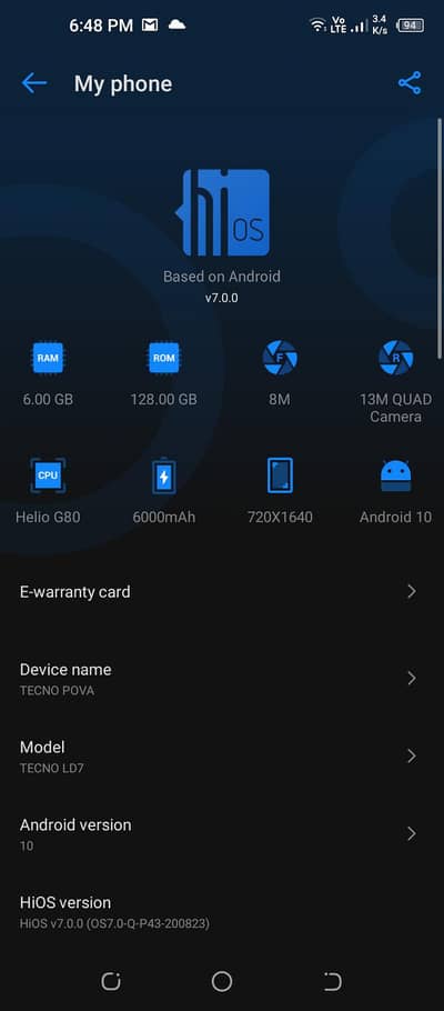 Tecno POVA 7