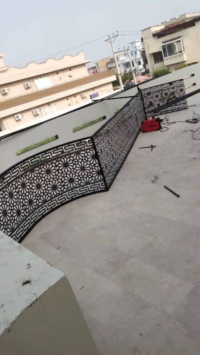 Hafiz Steel SS Stairs Realing CNC Stairs front Aluminum glass work