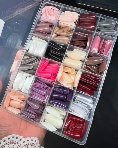 Multicolor Fake Nails Set ABS Plastic 576 pcs