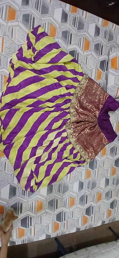 Beautiful Real Silver Embedded Vintage Gharara