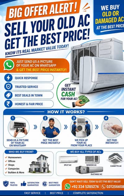 we are buying old ac  in good prices