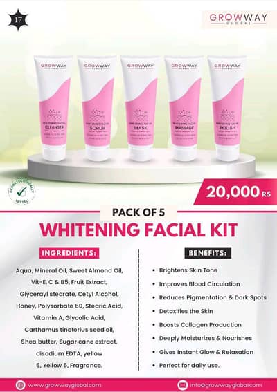 WHITENING FACIAL KIT OF 5 PIECE . . and Other Products
