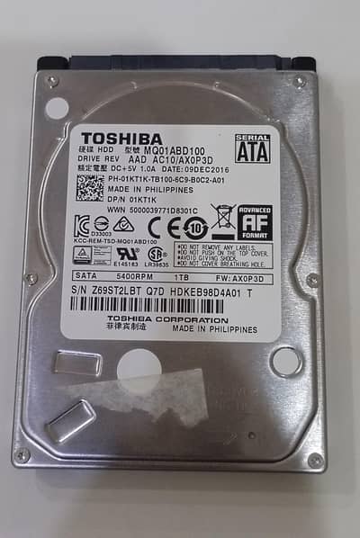 1 TB SATA hard drive for laptop