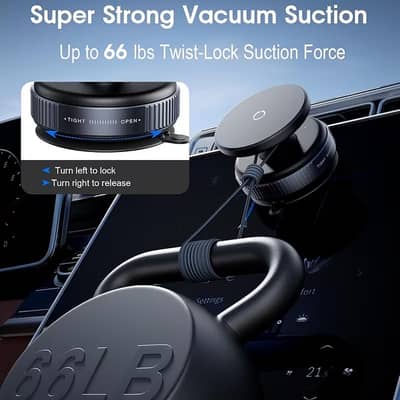 Upgraded 360 Vacuum Magnetic Car Mount Phone Holder Hands Free Suctio