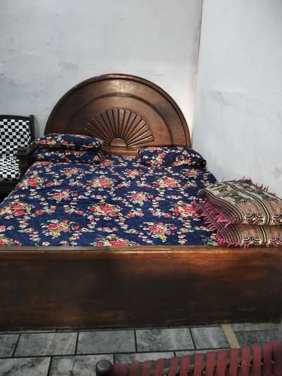 Pure Wood Double Bed – Classic Design – For Sale