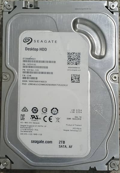 2 TB Seagate Hard Drive