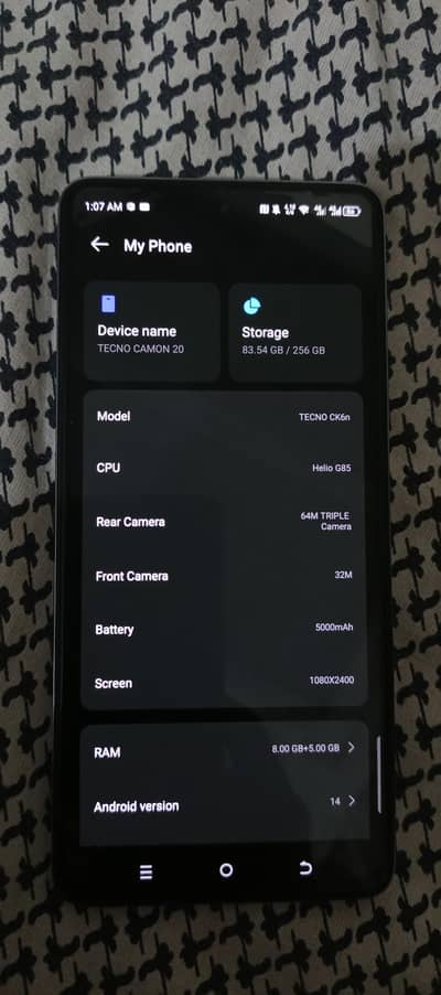 Tecno CAMON 20 8/256