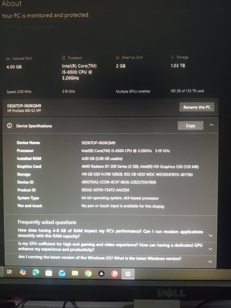 HP Computer and Dell LED 3