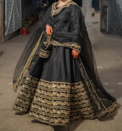 Raw silk frock with matching potli