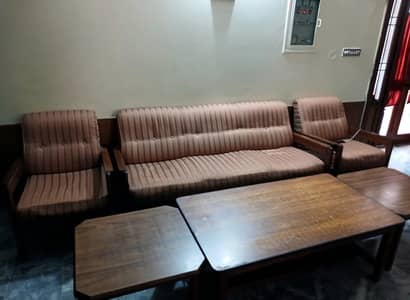 sofa set brown colour
