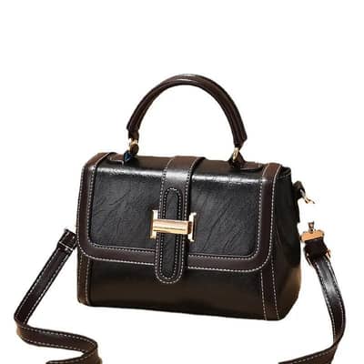Black PU Leather Crossbody Bag for Women | Stylish 2025 Design