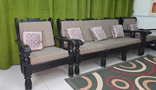 Sheesham wood sofa set for sale.