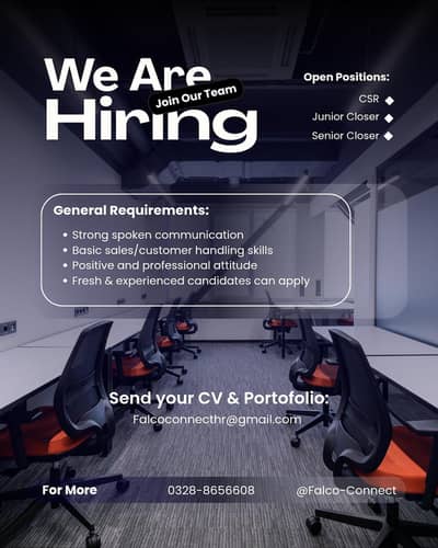 Hiring for CSR, Junior & Senior Closer