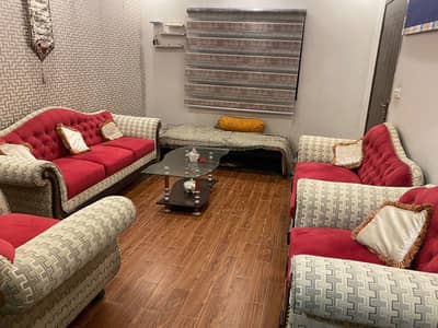 7 seater sofa set with blinds and Centre table