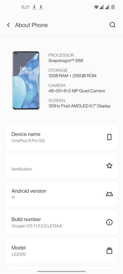 One Plus 9 Pro