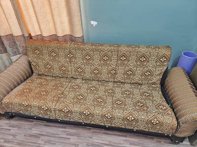Stylish Sofa Cum Bed – Comfortable & Space Saving (with free cover)