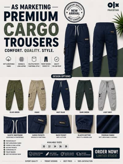 Summer Cargo Trousers | Lightweight & Comfortable Fit