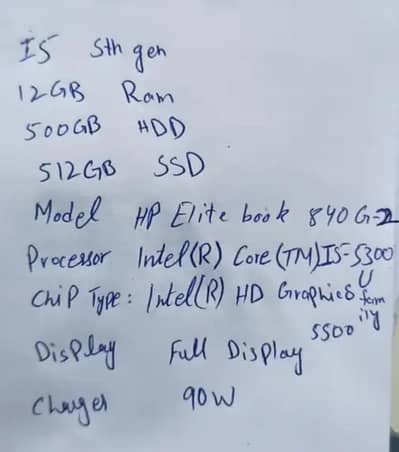 hp elite book 512 ssd 12 gb ram i5 5th gen laptop