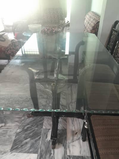 wood and glass dining table