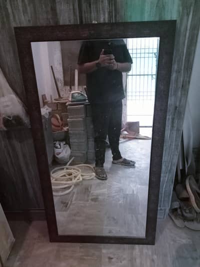 Mirror with wooden framed