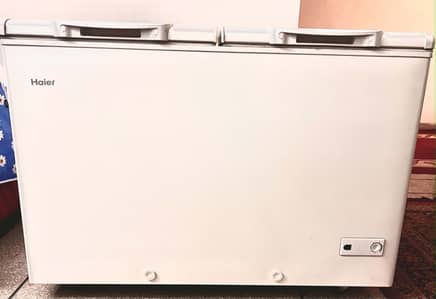 Haier Freezer Double Door - New Condition White Color - HDF385H