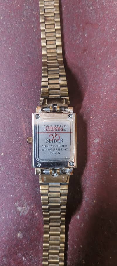 Slider watch 22k gold plated