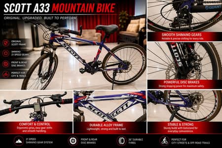 Original Scott A33 Mountain Bike – Upgraded & Modified