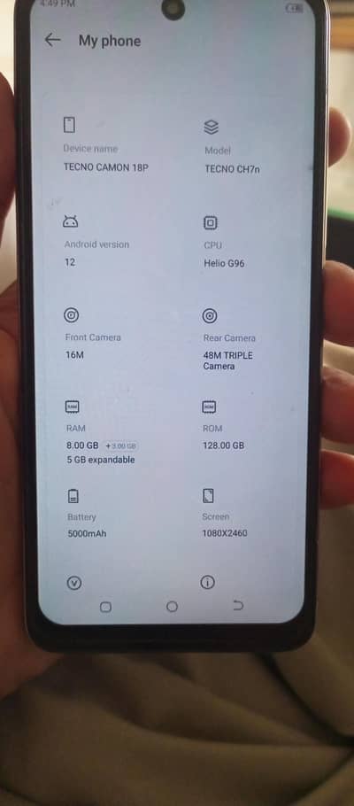 Tecno comon 18p 6 128