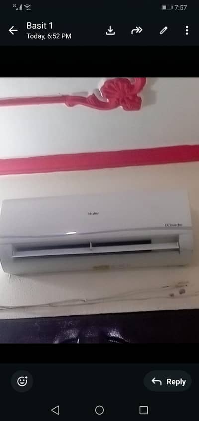 1ton hair ac 7yrs compressor gouranty model 12hf good condition