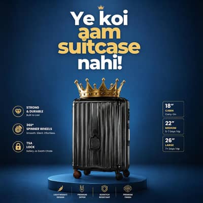 3 Piece Premium Imported Luggage Suitcase set