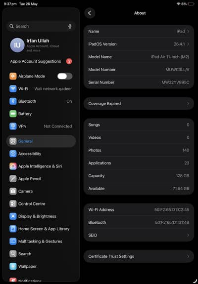 Apple iPad Air 11-inch M2 - 128GB | WiFi | Starlight