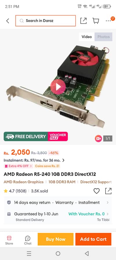 Amd Radeon R5 1GB