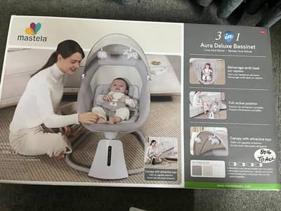 Mastella 3 In 1 Aura Deluxe Bassinet Baby Swing
