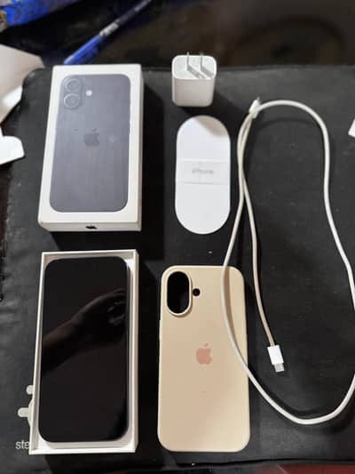 Iphone 16 jv with box 100% battery health