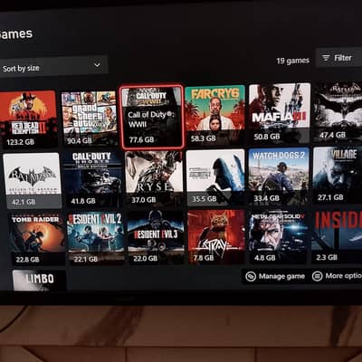 xbox one s 1tb games install