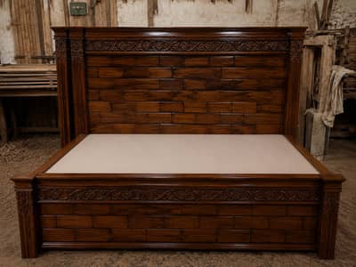 New pure woden shisham king size bed