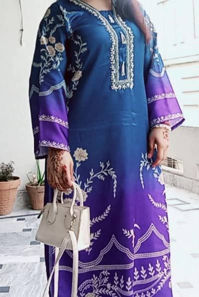 Silk printed dress