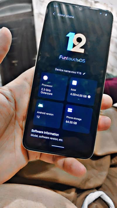 Vivo Y16 4gb ram 64gb memory pta approve just mobile