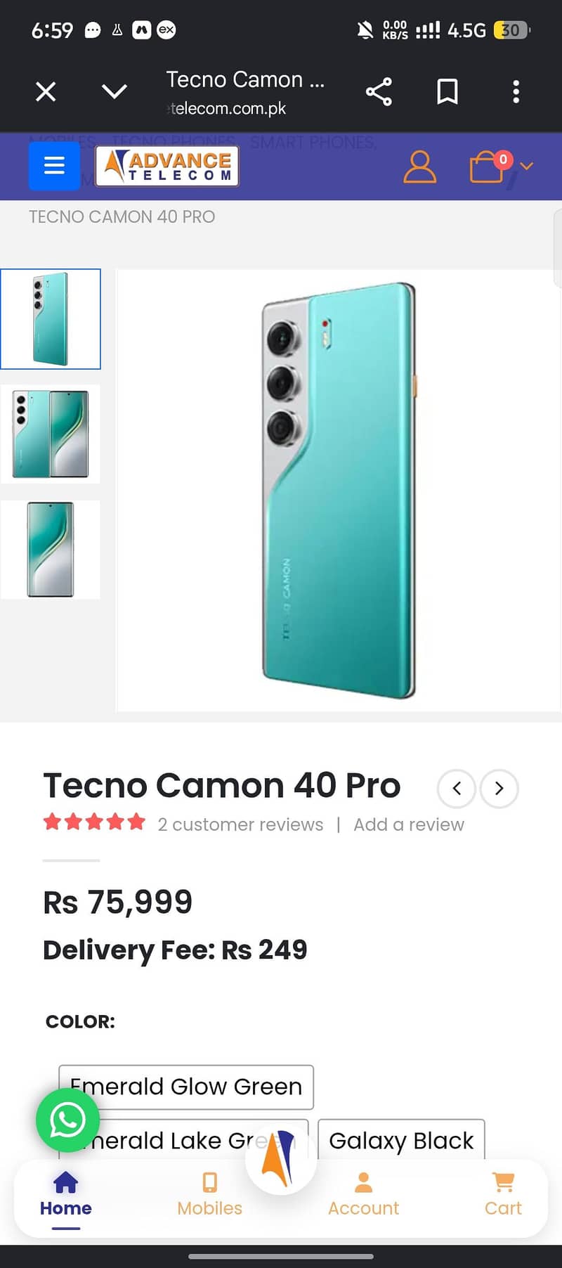 tecno camon 40 pro 0