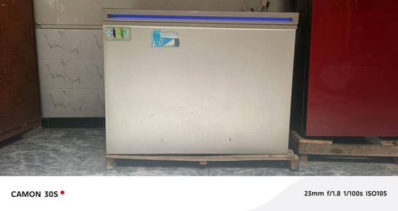 waves glass door freezer