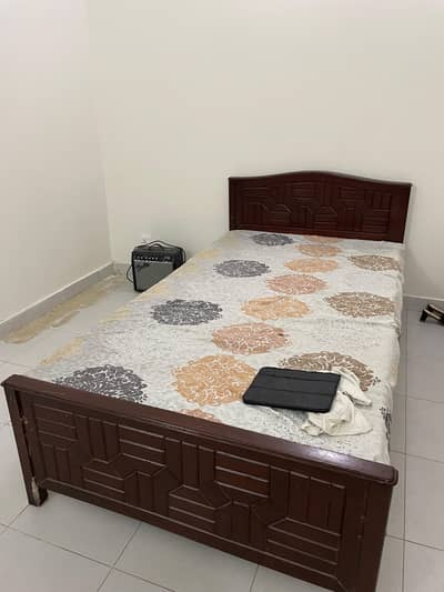 Single bed original teek wood