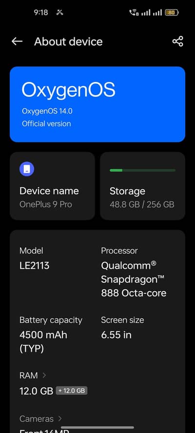 One Plus 9 ____12+12/256