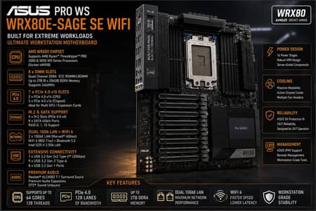 Threadripper pro 3945wx + Asus pro ws wrx80e-sage se wifi