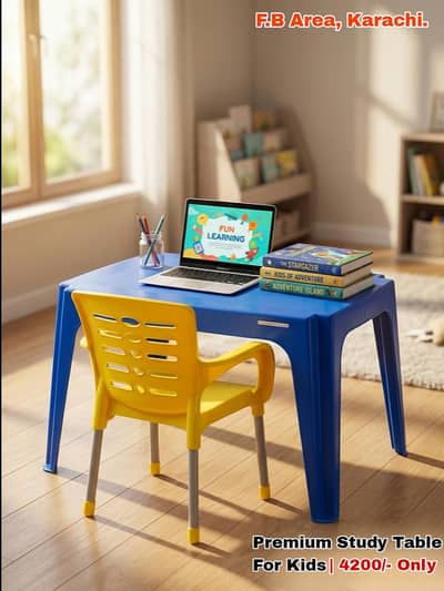 Table Chair Set For kids | Heavy Duty Plastic Build